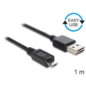   Delock EASY-USB 2.0 -A apa > USB 2.0 micro-B apa kábel, 1 m (DL-83366)