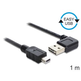   Delock EASY-USB 2.0 -A apa hajlított > USB 2.0 mini apa kábel, 1 m (DL-83378)