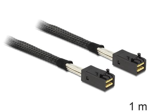 Delock Mini SAS HD x 4 SFF 8643 apa > Mini SAS HD x 4 SFF 8643 apa kábel, 1 m