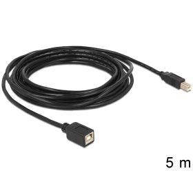   Delock USB 2.0 B apa > B anya hosszabbító kábel, 5 m (DL-83429)