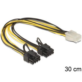   Delock PCI Expressz táp 6 pin anya > 2 x 8 pin apa kábel (DL-83433)