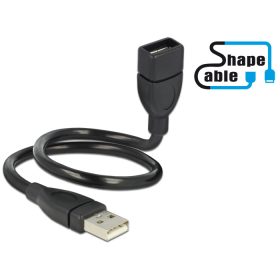   Delock kábel USB 2.0 A apa > A anya ShapeCable 0,35 m (DL-83498)