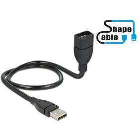  Delock kábel USB 2.0 A apa > A anya ShapeCable 0,5 m (DL-83499)