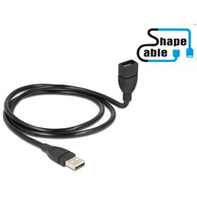   Delock kábel USB 2.0 A apa > A anya ShapeCable 1 m (DL-83500)