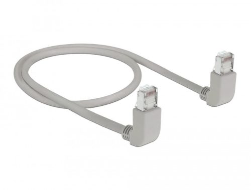 Delock M12 X-kódolt adapter 8 tűs apa - RJ45 anya Cat.5e beszerelő mélyedéssel, 90 -ban hajlított, zöld színű