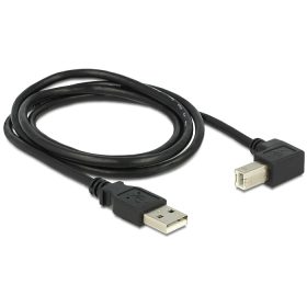   Delock USB2.0 kábel USB A dugó - USB B 90 dugó csatlakozókkal, 1m (DL-83519)