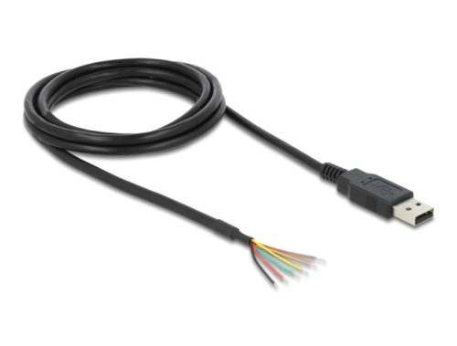 Delock USB 2.0 - Soros UART LVTTL átalakító 6 nyílt vezetékkel és 3,3 V kimeneti feszültséggel 1,8 m