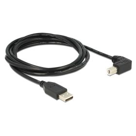   Delock USB2.0 kábel USB A dugó - USB B 90 dugó csatlakozókkal, 2m (DL-83528)