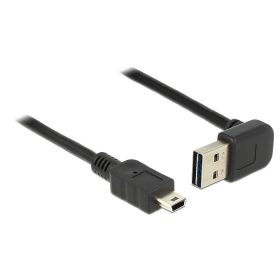   Delock Kábel EASY-USB 2.0-s A típusú csatlakozódugó, ívelt felfelé / lefelé > USB 2.0-s Mini-B-típus (DL-83543)