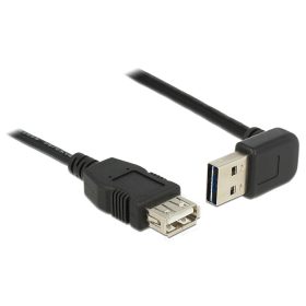   Delock EASY-USB toldó kábel, 2m, EASY-USB2.0 "A" fel/le 90 -s dugó és USB2.0 "A" aljzat csatlakozók (DL-83548)