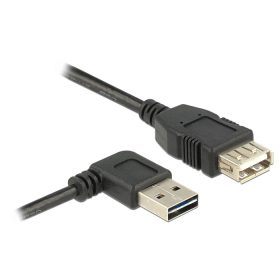   Delock EASY-USB toldó kábel, 1m, EASY-USB2.0 "A" jobbra/balra 90 -s dugó és USB2.0 "A" aljzat (DL-83551)