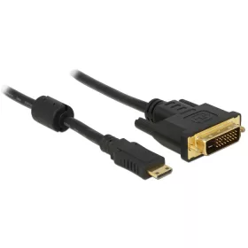   Delock HDMI-kábel Mini-C-csatlakozódugóval > DVI 24+1 csatlakozódugó 3 m (DL-83584)