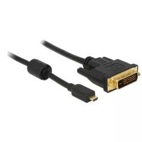   Delock HDMI-kábel Micro-D-csatlakozódugóval > DVI 24+1 csatlakozódugó 1 m (DL-83585)