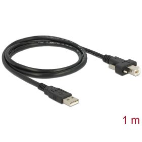   Delock Kábel USB 2.0 A típusú dugó > USB 2.0 B típusú dugó csavarokkal ellátott 1 m (DL-83594)