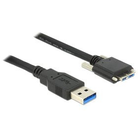   Delock Kábel USB 3.0 A típusú dugó > USB 3.0 Micro-B típusú dugó csavarokkal ellátott 3 m (DL-83599)