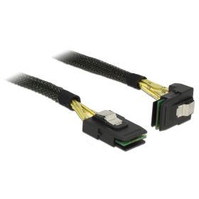   Delock Kábel Mini SAS SFF-8087 > Mini SAS SFF-8087, ívelt, 0,5 m (DL-83622)