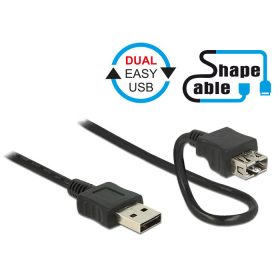   DELOCK Easy-USB 2.0 Type-A apa > Easy-USB 2.0 Type-A anya formálható kábel 0.2 méter (DL-83662)
