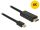 Delock Kábel mini Displayport 1.1 dugó - High Speed HDMI A dugó 4K 1 m, aranyozott, fekete