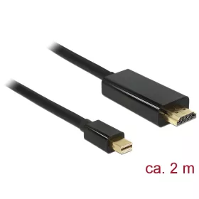   Delock kábel mini DisplayPort 1.1 dugó > HDMI-A dugó  csatlakzókkal 2 m (DL-83699)