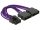 Delock tápkábel PCI Express 8 tűs apa > 2 x 4 tűs apa textil árnyékolás lila (DL-83705)