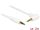 Delock Stereo Jack kábel 3.5 mm 3 pin apa > apa 2 m 90  fehér