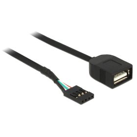   Delock USB kábel tűfejes anya > USB 2.0 A-típusú anya 40 cm (DL-83825)