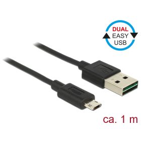   Delock Kábel, EASY-USB 2.0-s A-típusú csatlakozódugó > EASY-USB 2.0-s Micro-B típusú csatlakozódugó, (DL-83844)