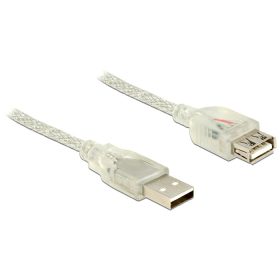   Delock USB 2.0-s bővítőkábel A-típusú csatlakozódugóval > USB 2.0-s, A-típusú csatlakozóhüvellyel, 1 (DL-83882)
