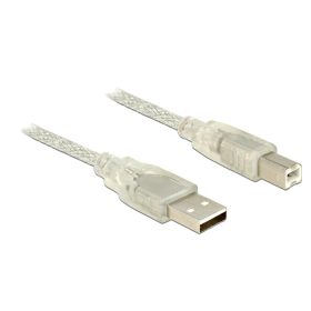   Delock USB 2.0-s kábel A-típusú csatlakozódugóval > USB 2.0-s, B-típusú csatlakozódugóval 5 m (DL-83896)