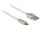 Delock adat- és töltőkábel USB-A 2.0 csatlakozó> MicroUSB-B 2.0, textil árnyékolással, 2m, fehér (DL-83917)