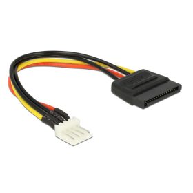   Delock Tápkábel SATA 15 tűs apa > 4 tűs floppy apa 15 cm (DL-83918)