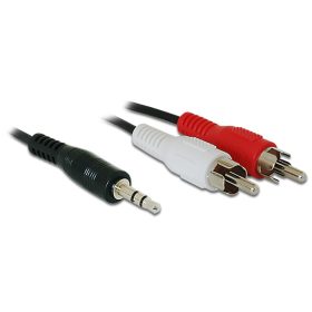   Delock audio kábel, DC jack 3.5 mm apa > 2x RCA apa, 1.5 m (DL-84000)