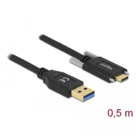   Delock SuperSpeed USB 10 Gbps (USB 3.2 Gen 2) kábel A-típusú apa csatlakozó - USB Type-C  apa csatla (DL-84007)