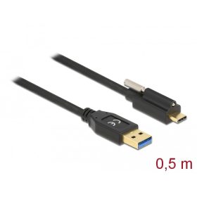   Delock SuperSpeed USB 10 Gbps (USB 3.2 Gen 2) kábel A-típusú apa csatlakozó - USB Type-C  apa csatla (DL-84025)