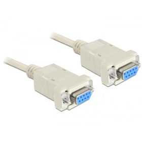   Delock soros null modem kábel, 9 pin anya / anya, 1,8 m (DL-84077)