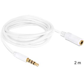   Delock audio sztereo Jack 3.5 mm apa / anya IPho 4 pin kábel, 2 m (DL-84482)