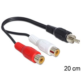  Delock RCA 2 x anya > RCA 1 x apa kábel, 0,2 m (DL-84493)