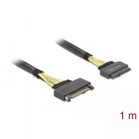   Delock U.2 SFF-8639-s bővítőkábel csatlakozódugóval > U.2 SFF-8639-s, csatlakozóhüvellyel, 1 m (DL-84518)