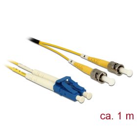   Delock Kábel, optikai szálas LC > ST egyszeres OS2, 1 m (DL-84611)