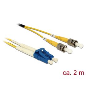   Delock Kábel, optikai szálas LC > ST egyszeres OS2, 2 m (DL-84612)