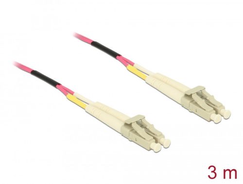 Delock OM4 optikai kábel, LC/LC csatlakozás, 3m