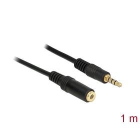   Delock Hosszabbító kábel Audio Stereo Jack 3.5 mm apa/ anya IPhone 4 pin 1 m (DL-84666)