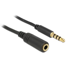   Delock hosszabbító kábel sztereó 3.5 mm jack apa / anya iPhonehoz 4 érintkezos 3 méteres (DL-84668)