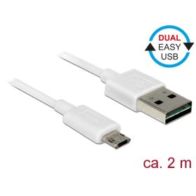   Delock Kábel, EASY-USB 2.0-s A-típusú csatlakozódugó > EASY-USB 2.0-s Micro-B típusú csatlakozódugó, (DL-84808)
