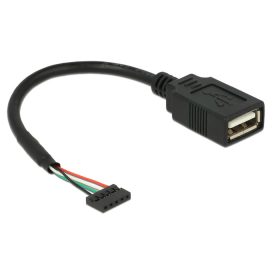   Delock USB 2.0-s csatlakozóhüvellyel ellátott kábel, 2,00 mm, 5 tűs > USB 2.0 A-típusú csatlakozó (DL-84831)