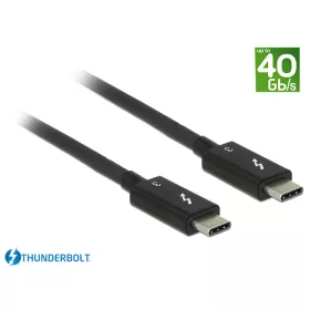   Delock Thunderbolt 3 (40 Gb/s) USB-C kábel, csatlakozódugó > csatlakozódugó, passzív, 0,5 m, 5 A, (DL-84844)