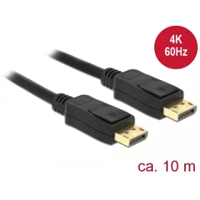  Delock Kábel Displayport 1.2 dugó > Displayport dugó 4K 60 Hz 10 m (DL-84862)