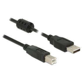   Delock USB 2.0-s kábel A-típusú csatlakozódugóval > USB 2.0-s, B-típusú csatlakozódugóval, 2,0 m, fe (DL-84897)