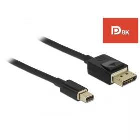  Delock Mini DisplayPort a DisplayPort-kábel 8K 60 Hz 2 m DP 8K tanúsítvánnyal (DL-84928)