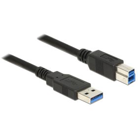   Delock USB 3.0-s kábel A-típusú csatlakozódugóval > USB 3.0-s, B-típusú csatlakozódugóval, 0,5 m, fe (DL-85065)